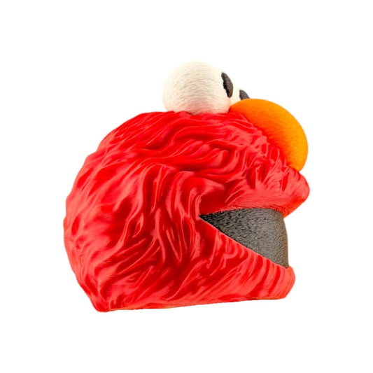 Towbar Republic Cute Red Monster tow ball cover for 50mm European tow bars, 3D printed in red PLA with clear coat.