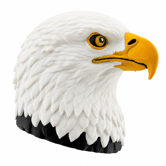 Towbar Republic 3D-printed bald eagle towbar cover for 50mm European tow balls with a protective clear coat finish.