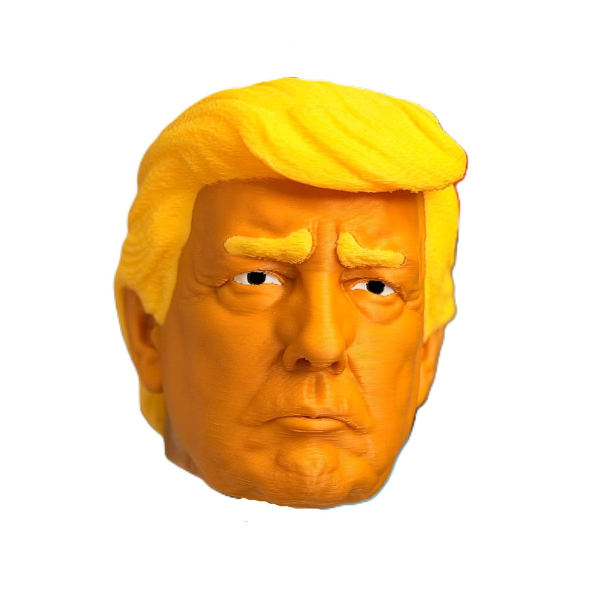 Towbar Republic Donald Trump 3D printed towbar cover for 50mm European tow balls in yellow PLA 2.0