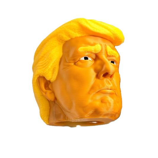 Towbar Republic Donald Trump 3D printed yellow PLA towbar cover for 50mm European tow balls