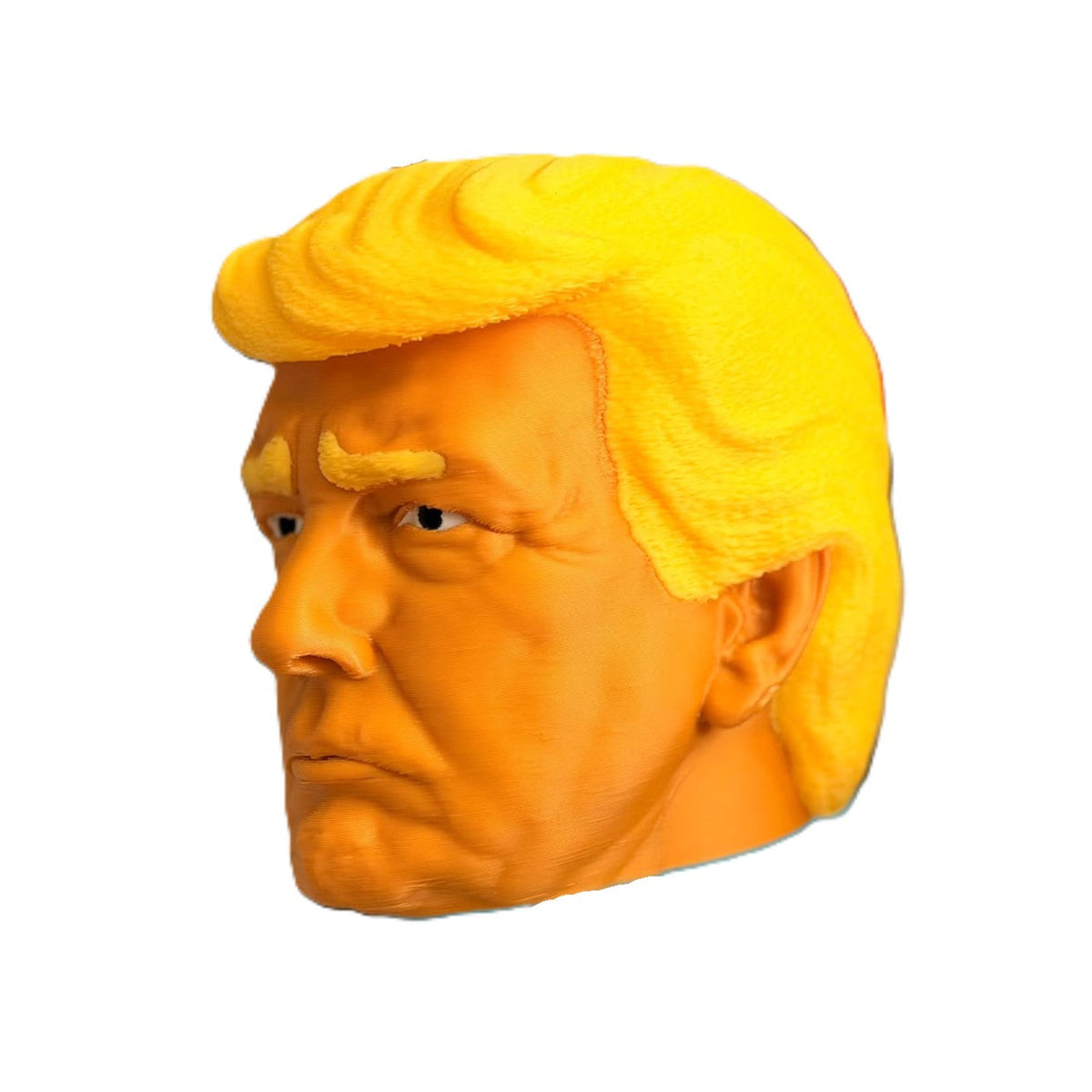 Towbar Republic Donald Trump 3D printed PLA towbar cover for 50mm European tow balls with a yellow hair finish