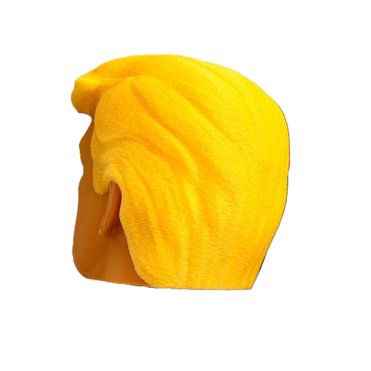 Towbar Republic Donald Trump towbar cover for 50mm European tow balls, featuring a bright yellow 3D-printed design.