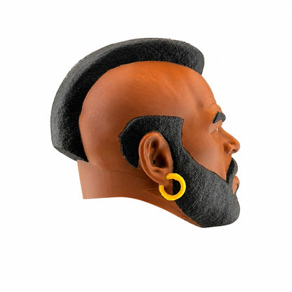 Towbar Republic B.A. Baracus Mr. T towbar cover for 50mm European tow balls, 3D printed PLA with clear coat finish.