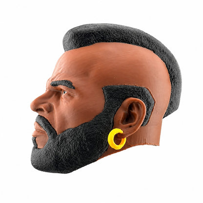 Towbar Republic B.A. Baracus Mr. T 3D printed towbar cover for 50mm European tow balls with a clear protective finish.