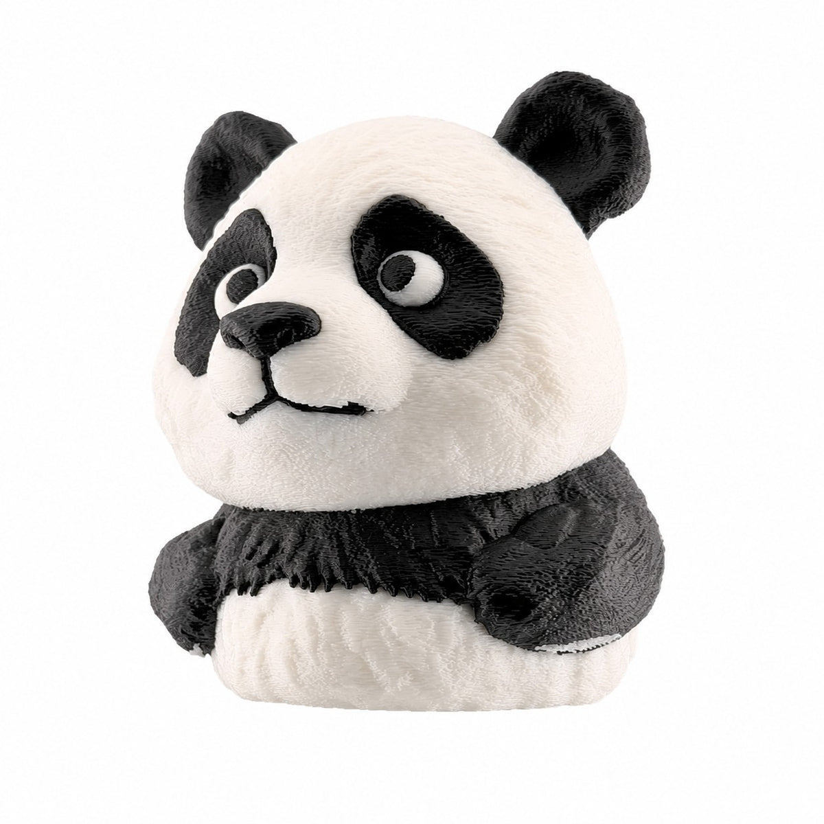 Towbar Republic panda-shaped towbar cover for 50mm European tow balls, made from durable black and white PLA 2.0.