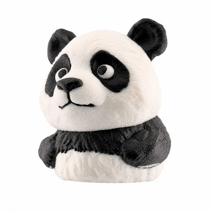 Towbar Republic panda-shaped towbar cover for 50mm European tow balls, made from durable black and white PLA 2.0.