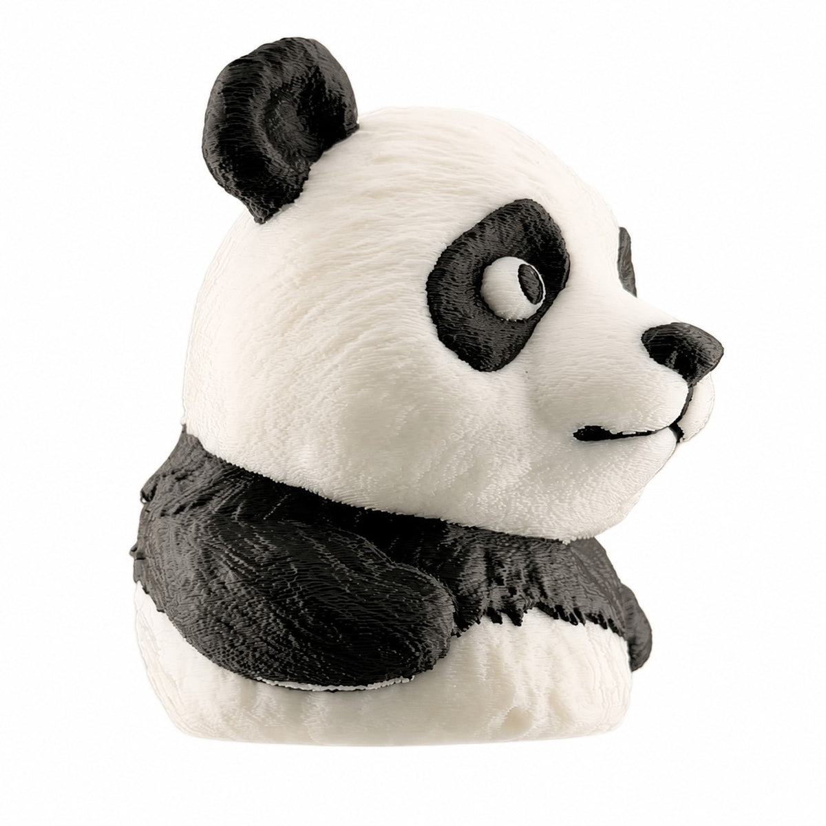 Towbar Republic panda-shaped tow ball cover for 50mm European tow bars, made from durable black and white PLA 2.0.
