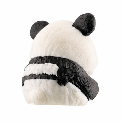 Towbar Republic panda towbar cover for 50mm European tow balls, made from durable black and white PLA 2.0 material.